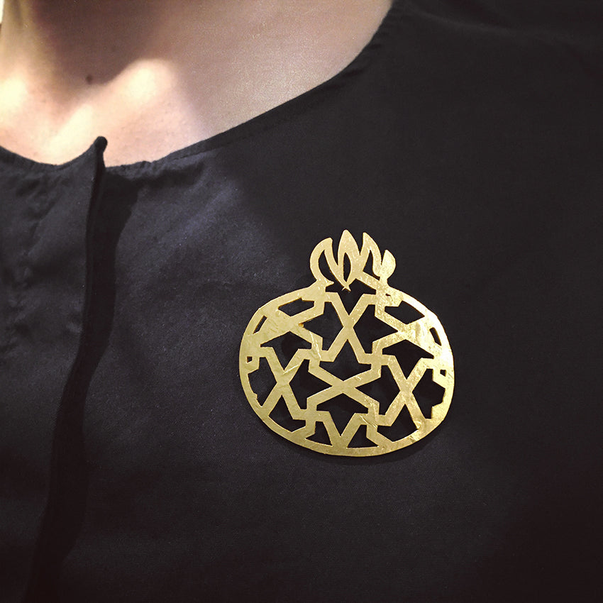 NARINÉE- ‘NOUR’ pomegranate brooches