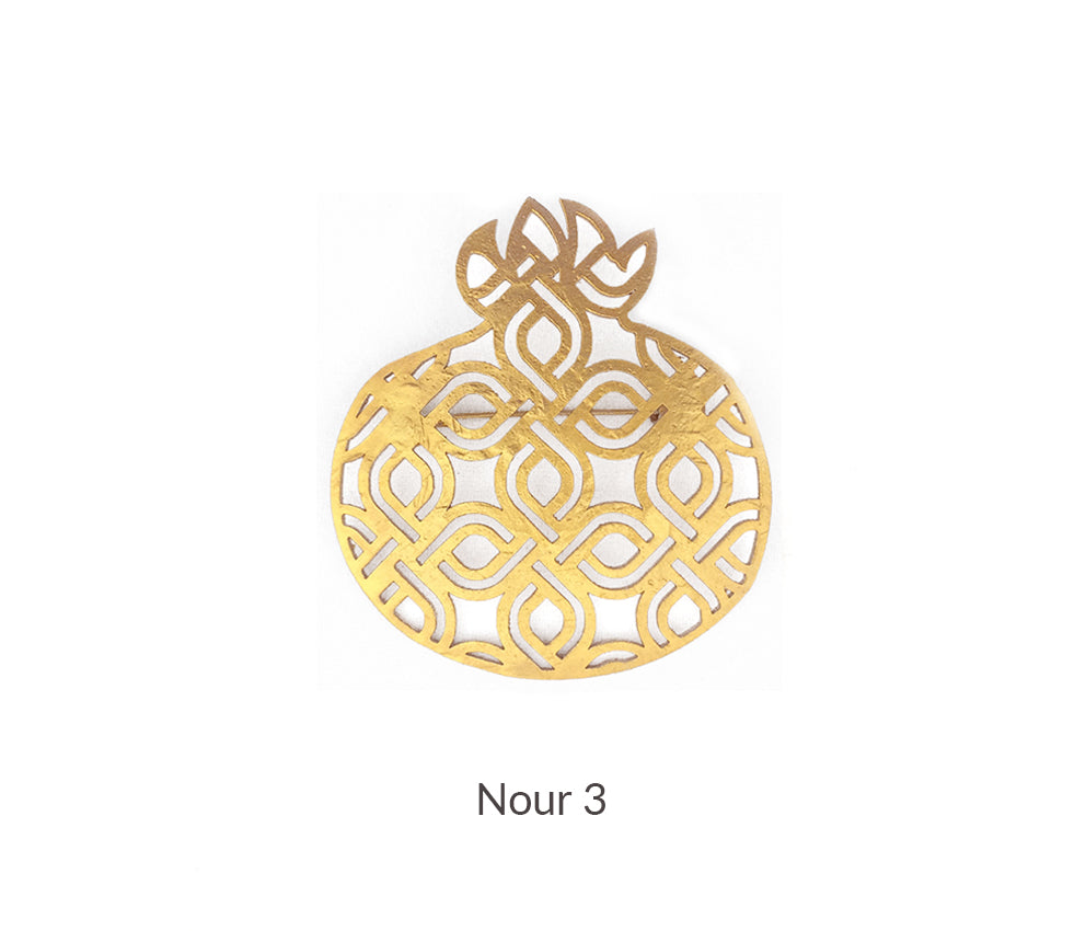 NARINÉE- ‘NOUR’ pomegranate brooches