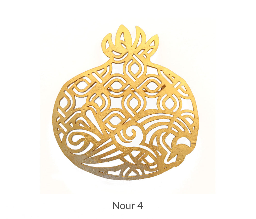 NARINÉE- ‘NOUR’ pomegranate brooches