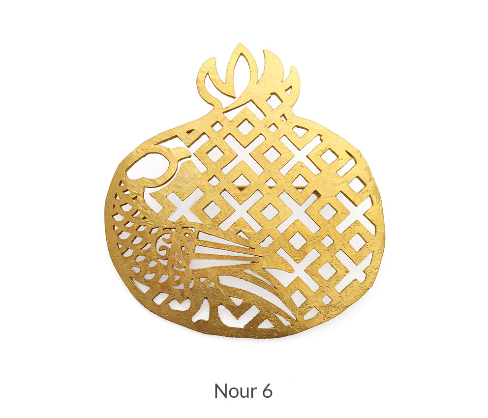 NARINÉE- ‘NOUR’ pomegranate brooches