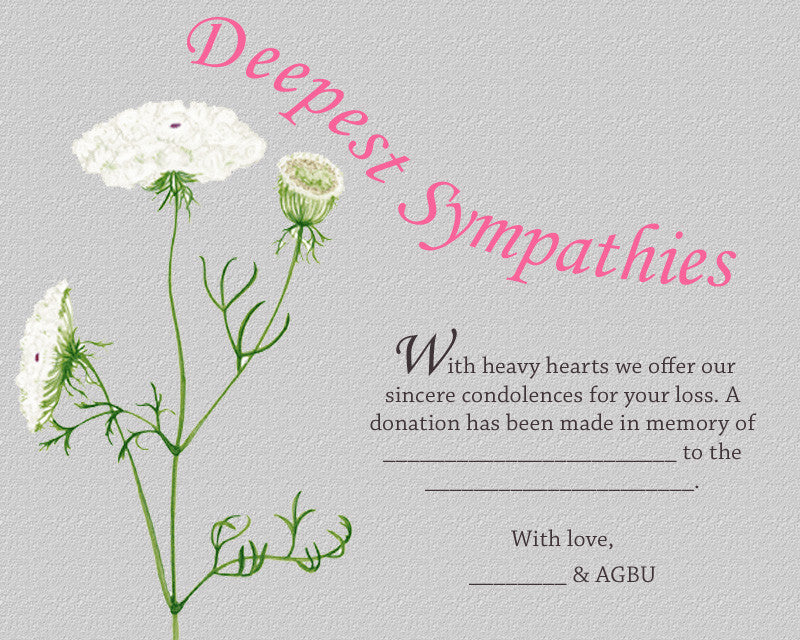 A Gift of Hope: Condolences and Deepest Sympathies