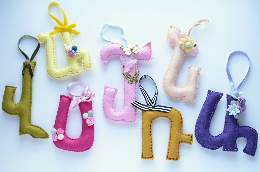 Letters of the Armenian alphabet for preschoolers stitched from felt fabric  Stock Photo - Alamy