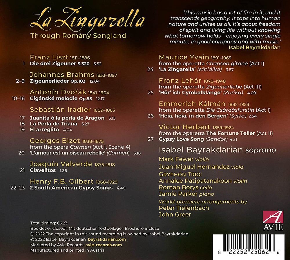 La Zingarella: Through Romany Songland by Isabel Bayrakdarian